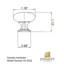 Dynasty Hardware FH-2032-SN Classic Cabinet Knob Satin Nickel
