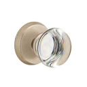 Emtek 7056-PC-TWB Providence Crystal Door Knob Dummy Set With Sandcast Bronze #2 Rosette Tumbled White Bronze