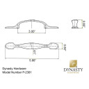 Dynasty Hardware P-2381-AC Classic Cabinet Hardware Pull, Antique Copper