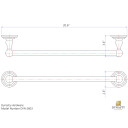 Dynasty Hardware 2603-ORB Newport 18-Inch Single Towel Bar, Oil Rubbed Bronze