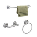 Dynasty Hardware 2600-SN-3 Newport Series Bathroom Hardware Set, Satin Nickel, 3-Piece Set, With 24" Towel Bar
