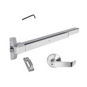 Dynasty Hardware Push Bar Panic Exit Device Aluminum, With Exterior Lever
