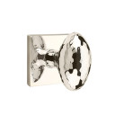 Emtek 5050-HE-US14 Hammered Egg Door Knob Dummy Set With Square Rosette Polished Nickel