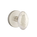 Emtek 5059-HE-US15 Hammered Egg Door Knob Dummy Set With Disk Rosette Satin Nickel