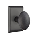Emtek 5111-HE-US19 Hammered Egg Door Knob Passage Set With Neos Rosette Flat Black
