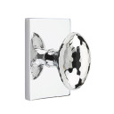Emtek 5112-HE-US26 Hammered Egg Door Knob Passage Set With Modern Rectangular Rosette Polished Chrome
