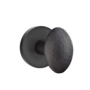 Emtek 5209-HE-US19 Hammered Egg Door Knob Privacy Set With Disk Rosette Flat Black
