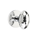 Emtek 5209-HE-US26 Hammered Egg Door Knob Privacy Set With Disk Rosette Polished Chrome