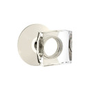 Emtek 5107-MSC-US14 Modern Square Door Knob Passage Set With Modern Rosette Polished Nickel