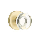 Emtek 5109-MDC-US4 Modern Disc Door Knob Passage Set With Disk Rosette Satin Brass