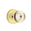 Emtek 5059-MDC-US4 Modern Disc Door Knob Dummy Set With Disk Rosette Satin Brass