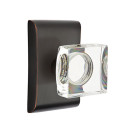 Emtek 5111-MSC-US10B Modern Square Door Knob Passage Set With Neos Rosette Oil Rubbed Bronze