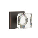 Emtek 5050-MSC-US10B Modern Square Door Knob Dummy Set With Square Rosette Oil Rubbed Bronze