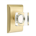 Emtek 5111-MSC-US4 Modern Square Door Knob Passage Set With Neos Rosette Satin Brass