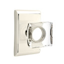 Emtek 5051-MSC-US14 Modern Square Door Knob Dummy Set With Neos Rosette Polished Nickel