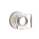 Emtek 5059-MSC-US15 Modern Square Door Knob Dummy Set With Disk Rosette Satin Nickel