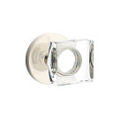 Emtek 5209-MSC-US14 Modern Square Door Knob Privacy Set With Disk Rosette Polished Nickel
