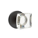 Emtek 5109-MSC-US19 Modern Square Door Knob Passage Set With Disk Rosette Flat Black