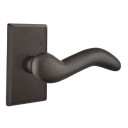 Emtek 7104-CD-FB Cody Sandcast Bronze Door Lever Passage Set With #3 Rosette Flat Black Bronze