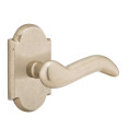 Emtek 7208-CD-TWB Cody Sandcast Bronze Door Lever Privacy Set With #1 Rosette Tumbled White Bronze