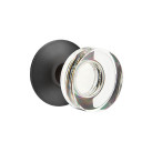 Emtek 5107-MDC-US19 Modern Disc Door Knob Passage Set With Modern Rosette Flat Black