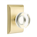 Emtek 5111-MDC-US4 Modern Disc Door Knob Passage Set With Neos Rosette Satin Brass