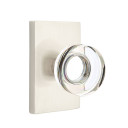 Emtek 5052-MDC-US15 Modern Disc Door Knob Dummy Set With Modern Rectangular Rosette Satin Nickel