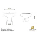 Dynasty Hardware K-5104-SN Rope Cabinet Knob, Satin Nickel