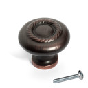 Dynasty Hardware K-80117-12P Rope Cabinet Knob, Aged Oil Rubbed Bronze