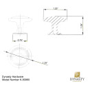 Dynasty Hardware K-80960-10B Cabinet Hardware Knob, Oil Rubbed Bronze