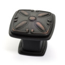 Dynasty Hardware K-81093-10B Square Design Cabinet Knob, Oil Rubbed Bronze
