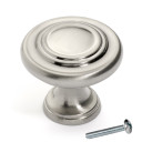 Dynasty Hardware K-81295-SN Three Ring Cabinet Knob, Satin Nickel