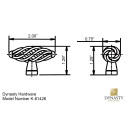 Dynasty Hardware K-81426-SN Birdcage Cabinet Knob, Satin Nickel