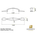 Dynasty Hardware P-6184-10B Classic Cabinet Hardware Pull, Oil Rubbed Bronze