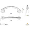 Dynasty Hardware P-80114-10B Rope Cabinet Hardware Pull, Oil Rubbed Bronze