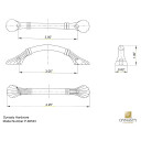 Dynasty Hardware P-80533-10B Cabinet Hardware Pull, Oil Rubbed Bronze