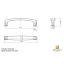 Dynasty Hardware P-81092-26 Cabinet Hardware 3-3/4-Inch CTC Pull Polished Chrome