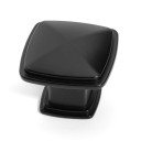 Dynasty Hardware K-81091-FB Cabinet Knob 1-1/4-Inch Square, Flat Black