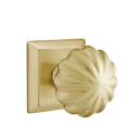 Emtek 8231-MN-US4 Melon Door Knob Privacy Set With Quincy Rosette Satin Brass