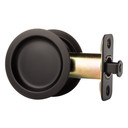 Dynasty Hardware Round Hall/Closet Passage Pocket Door Latch Flat Black