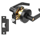 Dynasty Hardware AUG-05-US19 Grade 2 Commercial Duty Storeroom Function Keyed Lever Lockset, ADA, Flat Black Finish
