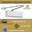 Dynasty Hardware 4401-ALUM Heavy Duty Commercial Door Closer, Aluminum With Hold Open
