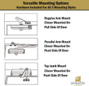 Dynasty Hardware 4401-ALUM Heavy Duty Commercial Door Closer, Aluminum With Hold Open