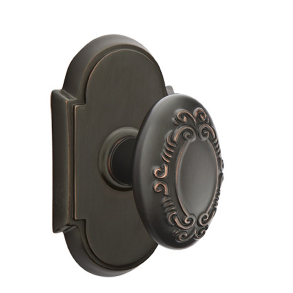 Emtek 8058VUS10B Victoria Door Knob Dummy Set With 8 Rosette Oil Rubbed Bronze
