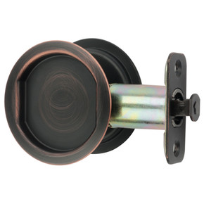Dynasty Hardware Round Hall / Closet Passage Pocket Door Latch Aged Oil Rubbed Bronze
