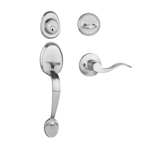 Dynasty Hardware COL-HER-100-15L Colorado Front Door Handleset with Heritage Lever Left Hand, Satin Nickel