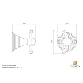Dynasty Hardware 2251-ORB Muirfield Robe Hook Polished Chrome
