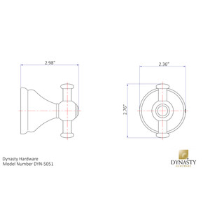 Dynasty Hardware 5051-ORB Brentwood Robe Hook Oil Rubbed Bronze