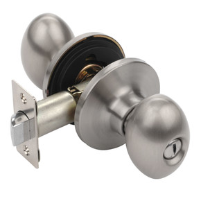 Dynasty Hardware ASP-30-US15 Aspen Door Knob, Privacy Set, Satin Nickel