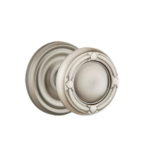 Emtek 8050-RBK-US15A Ribbon & Reed Door Knob Dummy Set With Regular Rosette Pewter